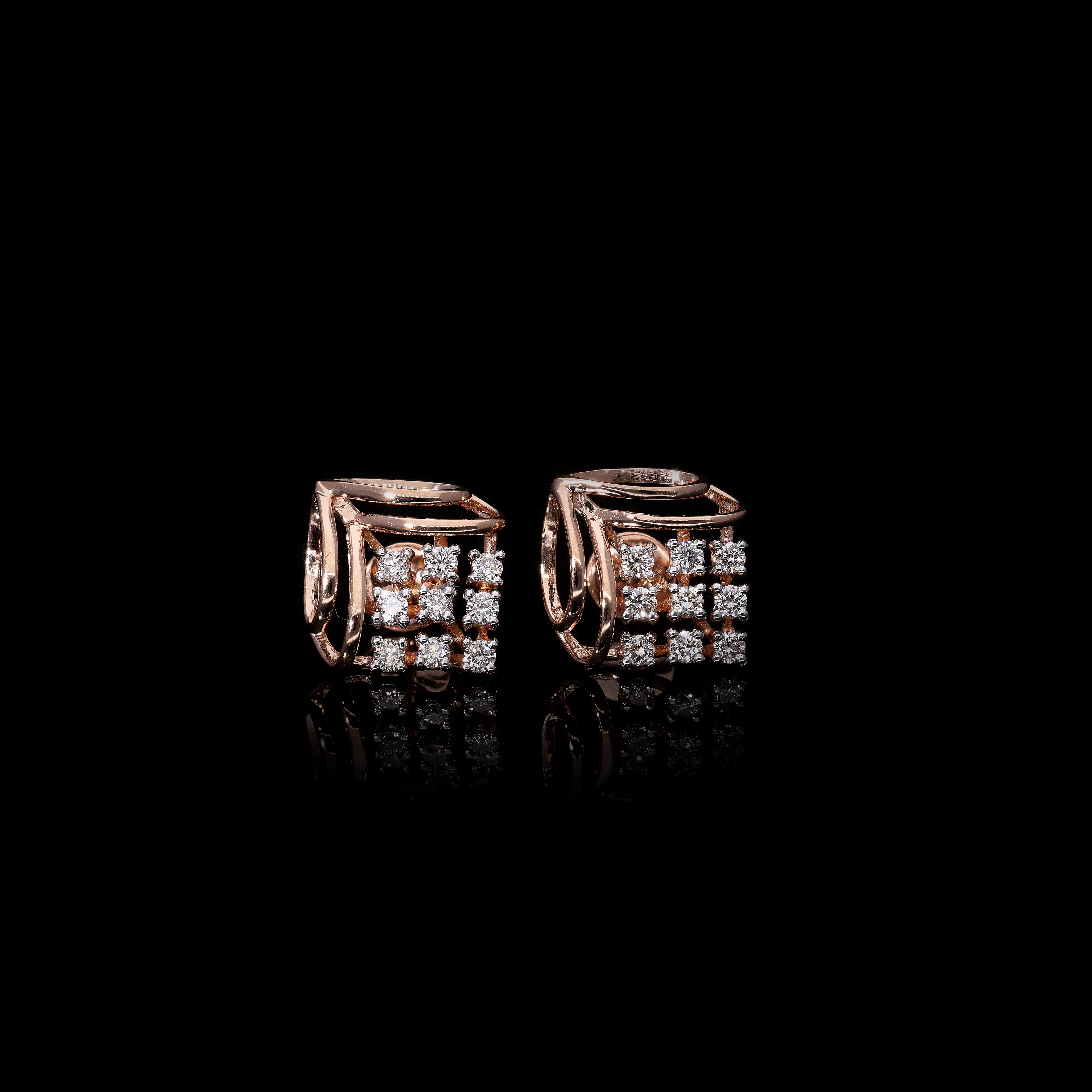 Lab Grown Diamond Square Earrings